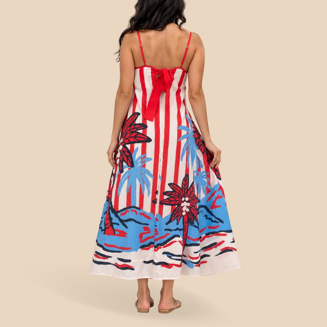 Vestido Violeta Náutico