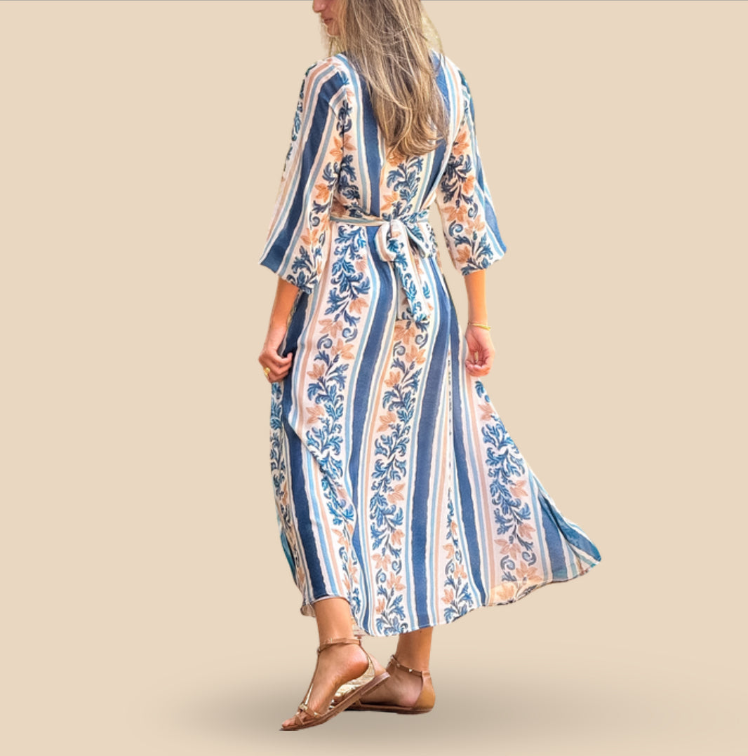 Vestido Lorena Fragancia Azul