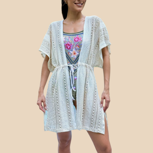 Kimono de Crochet Natural