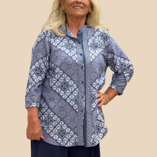 Camisa Mao Encaje del Cielo