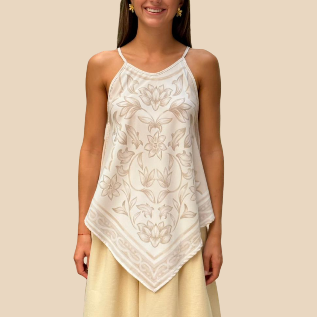 Blusa Rombo Brillo Dorado