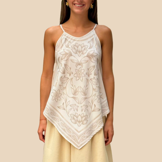 Blusa Rombo Brillo Dorado