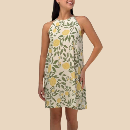 Vestido Halter Corto Aroma Cítrico