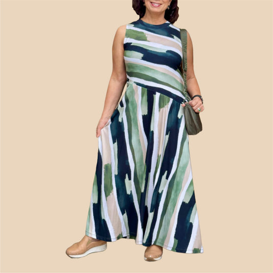 Vestido Silvana Aura Esmeralda