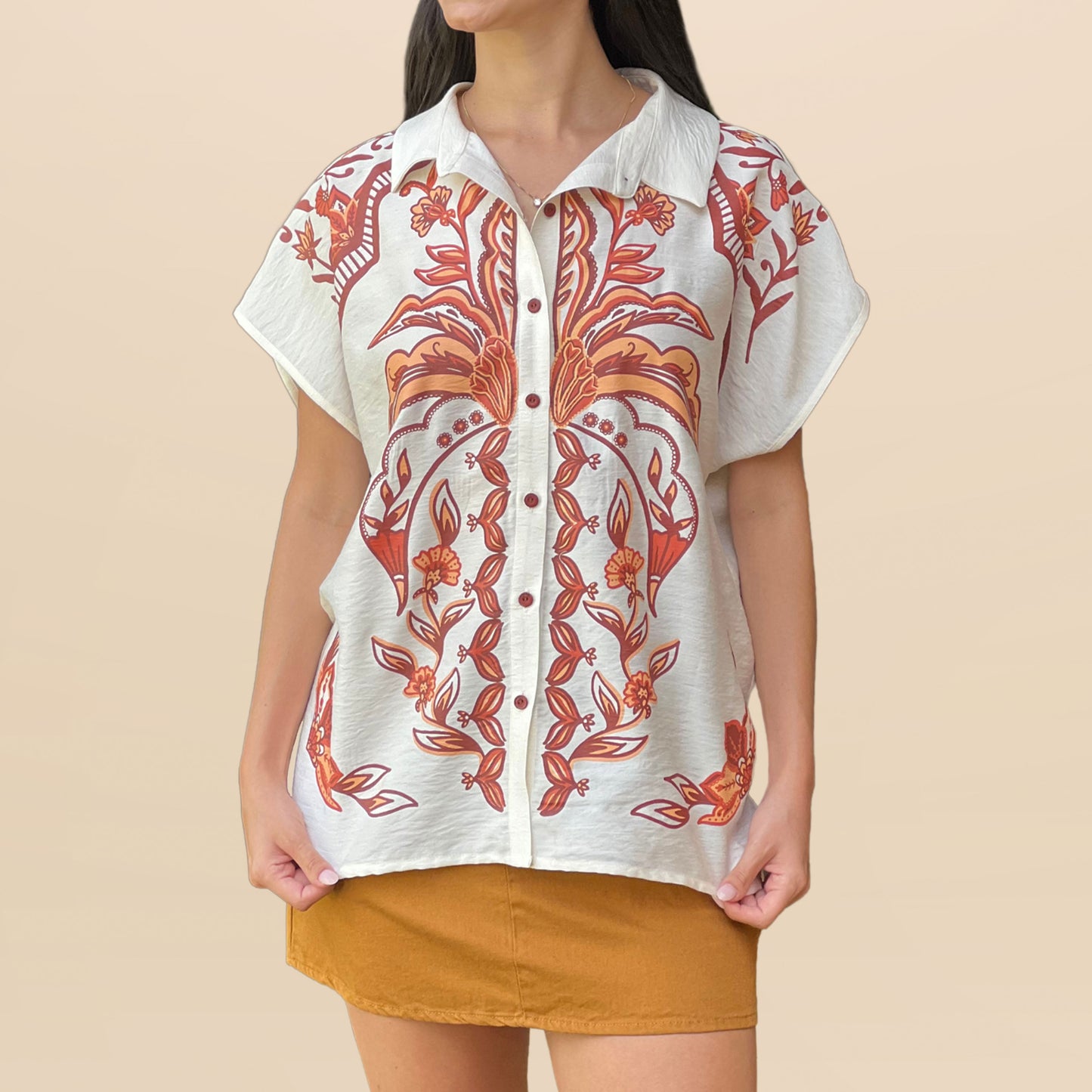 Camisa Lucero Natalia Marron