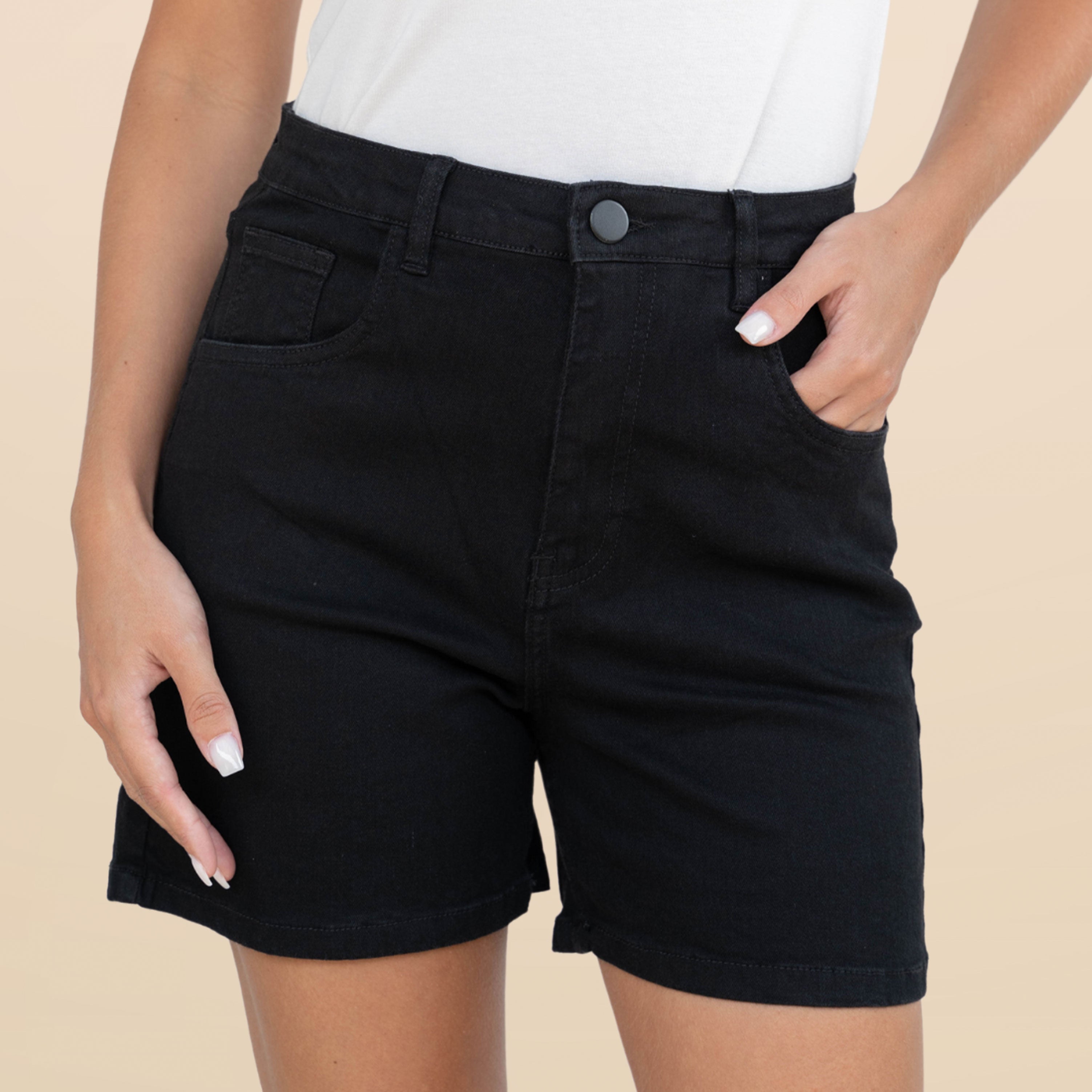 Short de jean negro new arrivals