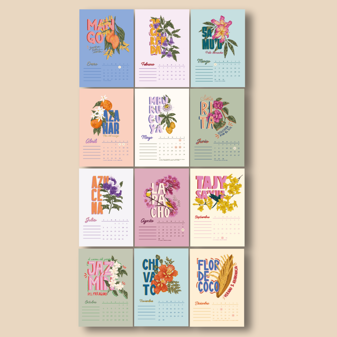 Calendario Flores del Paraguay 2026