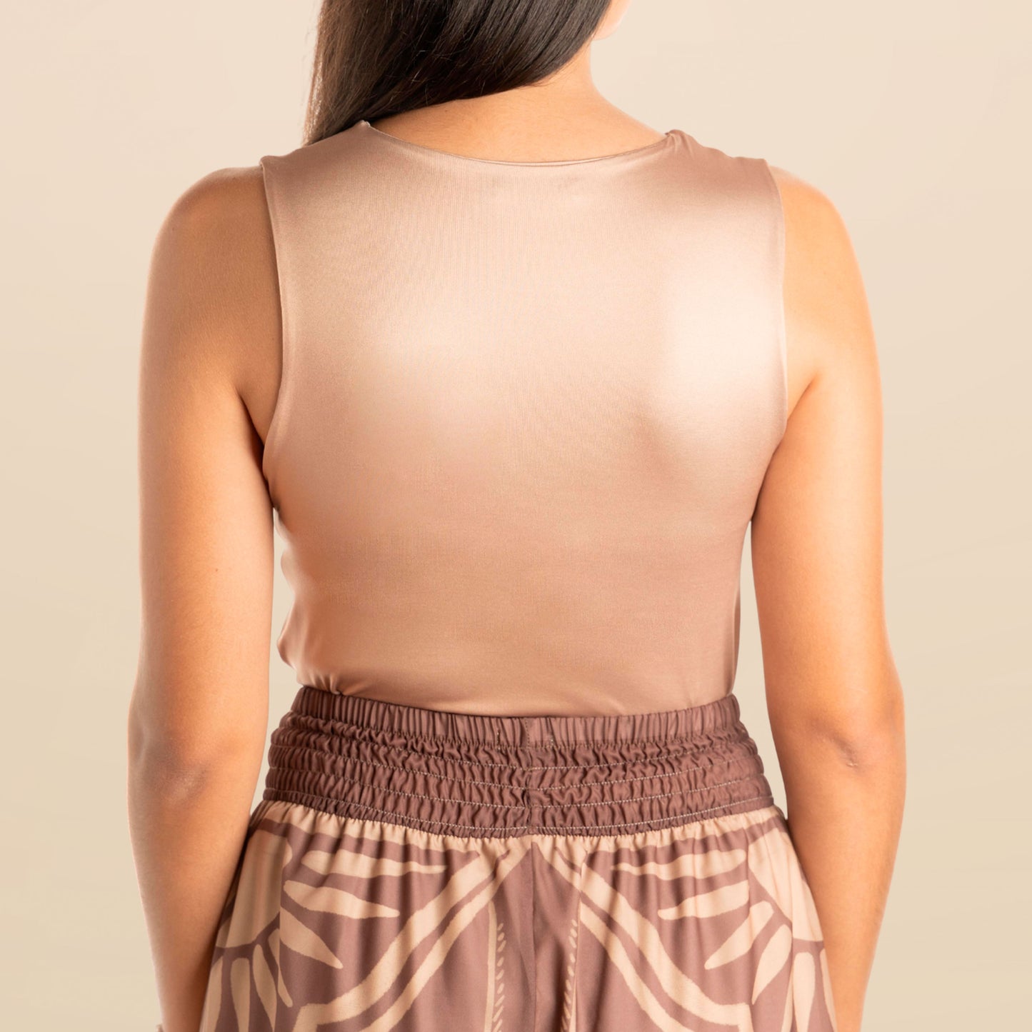 Blusa Delfina Beige Oscuro