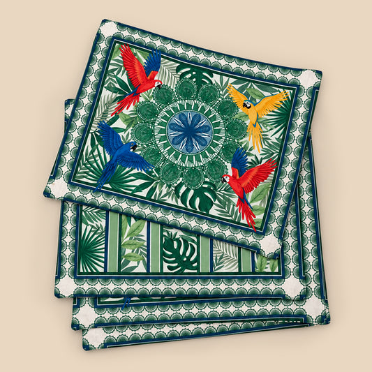 Set Individual Mosaico Verde