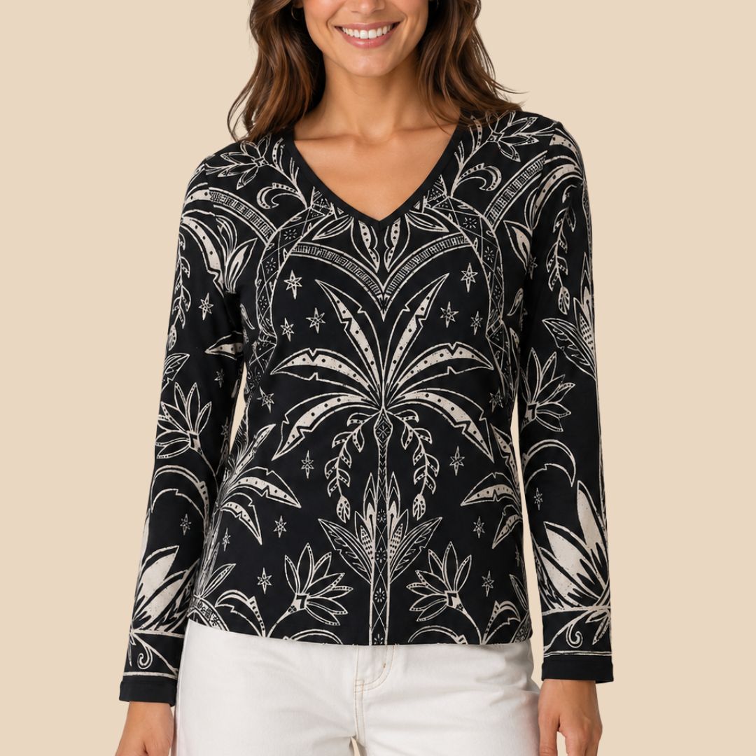 Artemera Mangas Largas Escote V Obsidiana