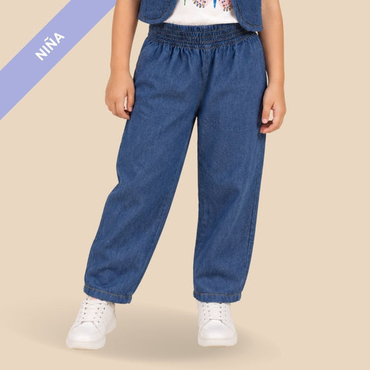 Pantalón Flor Azul