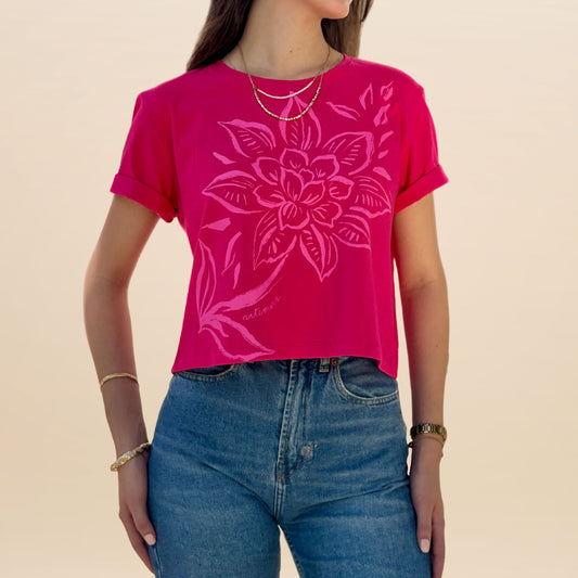 Remera Luciana Flor Tropical