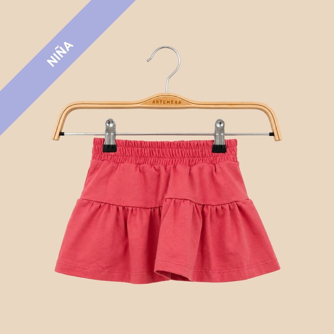 Short Pollera Flor Rosa