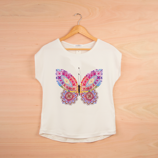 Artemera Mariposa Multicolor Ñanduti